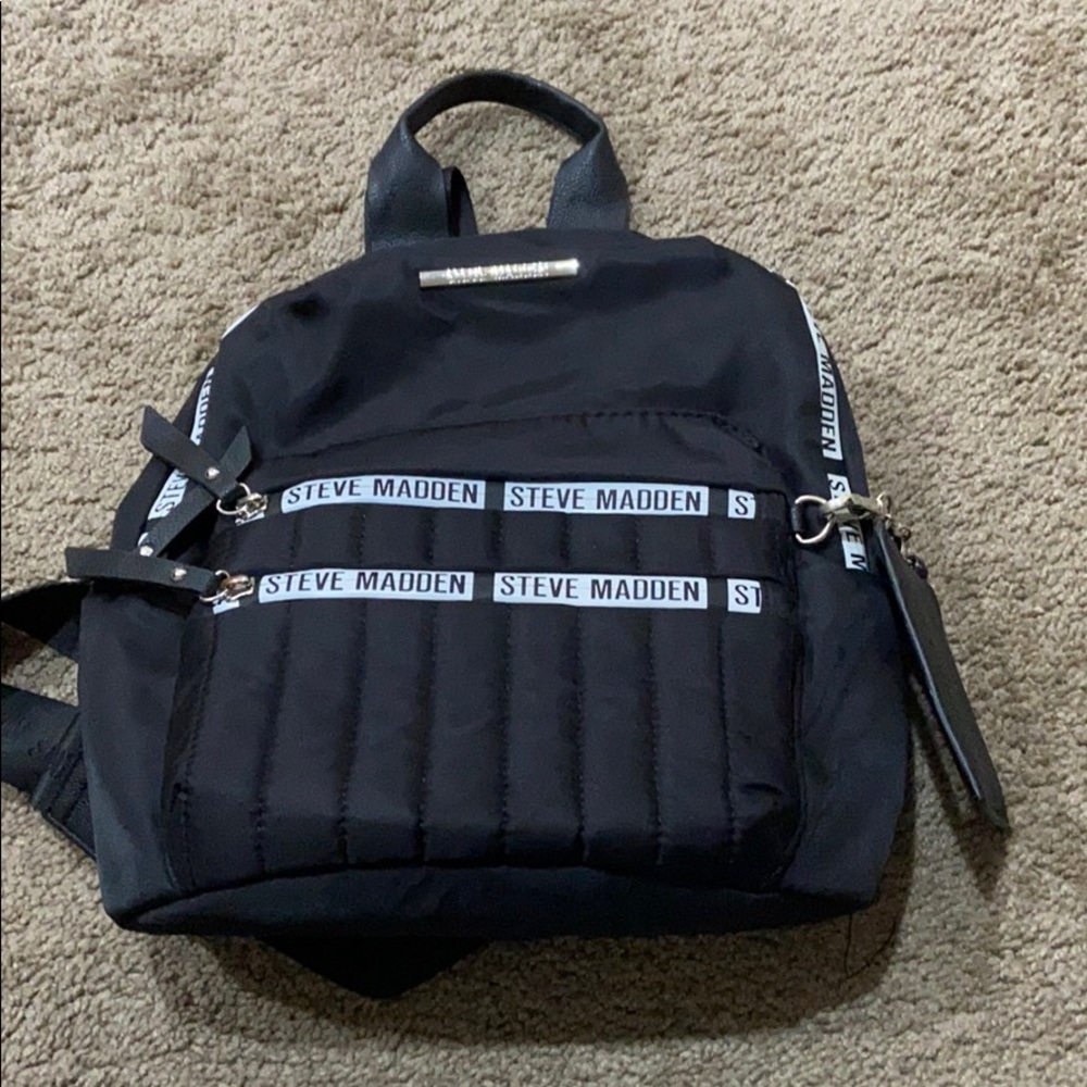 Steve Madden Black Mini Backpack